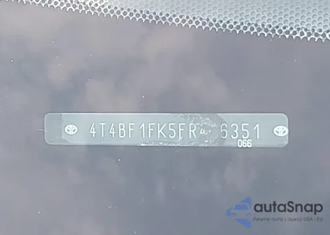 2015 Toyota Camry Le z USA, uszkodzony, nr VIN 4T4BF1FK5FR476351